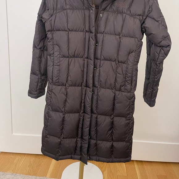 The North Face Jacket, Chocolate Brown Puffer, 600 Goose Down Long Coat, Small - Picture 5 of 9